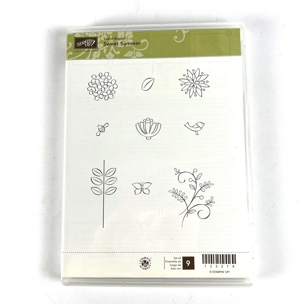 STAMPIN‎ UP Sweet Summer Set 123214 Scrapbooking Art 9 Stamps